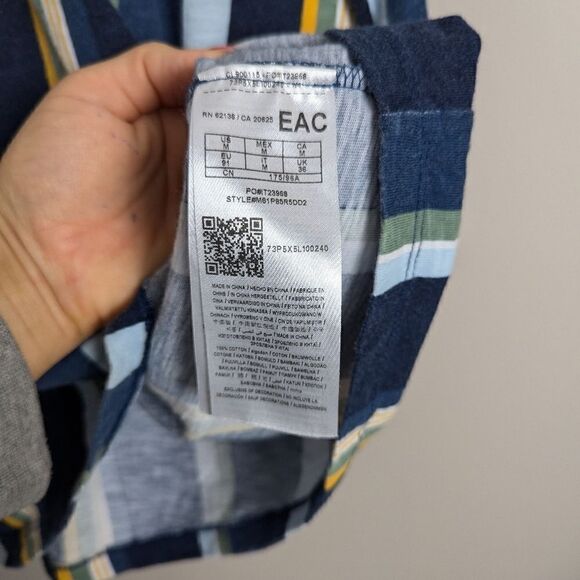 Guess Originals Sayer Blue Short sleeve t-shirt striped mens size M - Picture 7 of 7